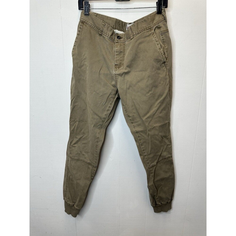 Empyre Pants Mens 32 Khaki Jogger Chino Elastic Cuff Stretch Casual Tapered Leg